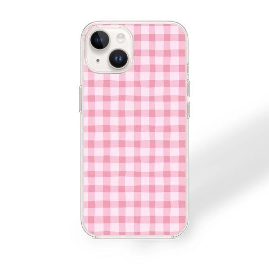 Pink Checkered Case | Silicone Case