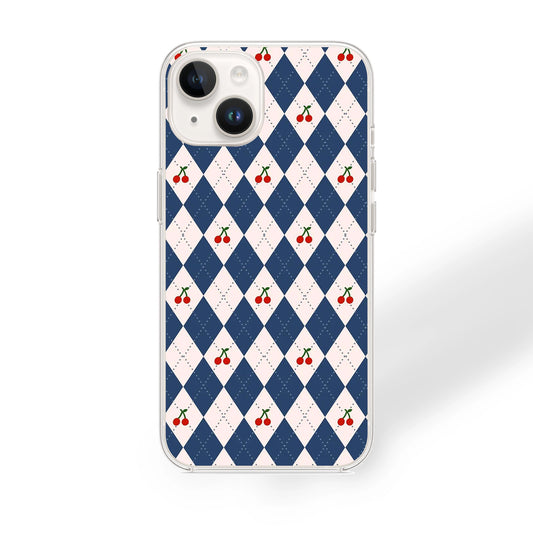 Cherry Argyle Case | Silicone Case
