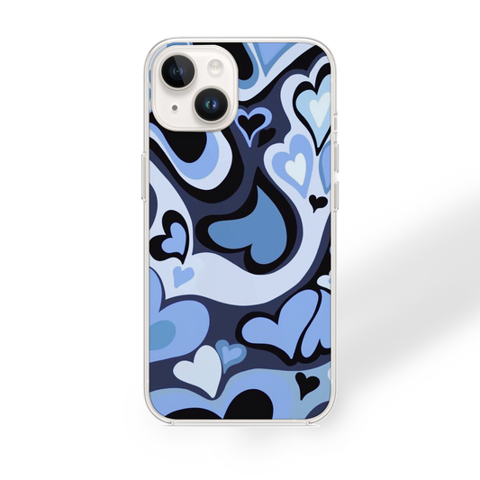 Y2k Blue Hearts Case | Silicone Case